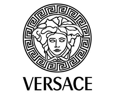 versace lgoo|versace logo black and white.